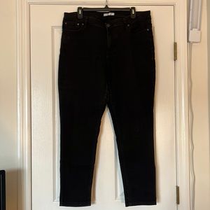 Lauren Conrad, skinny, black jeans, size 18, slightly worn.